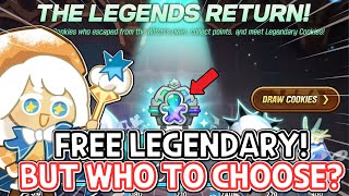 FREE LEGENDARY! But WHO To Choose?! [Kingdom Pass Giveaway!] | Cookie Run Kingdom