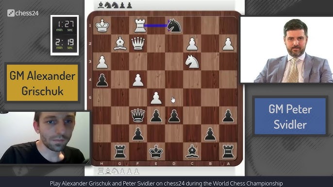 You absolute horrible person! Peter Svidler plays Magnus Carlsen during a  Nations Cup break 