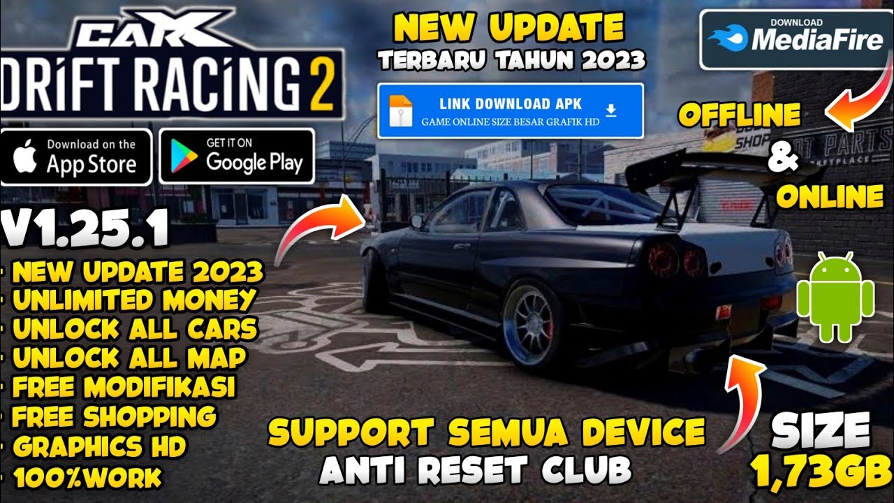 CarX Drift Racing 2 Mod Menu V1.27.1 Unlock & Unlimited All No Reset di  jamin 
