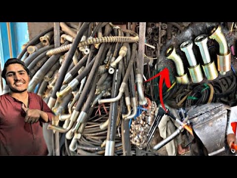 How to make hydraulic hose pipe for earn money - YouTube
