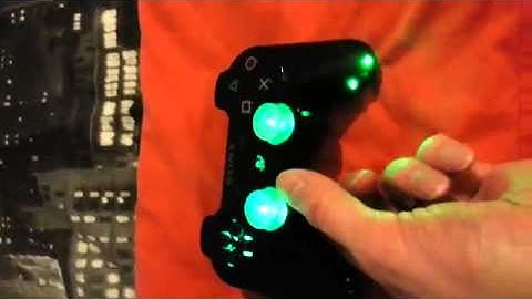 ps3 control Modded green LEDS dpad thumb sticks player smds landing strip on arms
