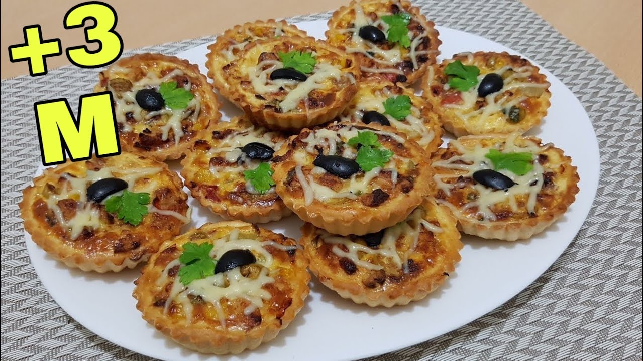 مملحات ميني كيش الخطيرة بعجينة  خرااافية بدون زبدة و لا بيض وتقطع كمية كبييرة