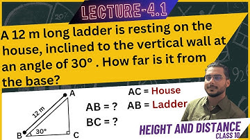 Lecture  4.1 //Height and Distance// Trigonometry//class 10// O.Math