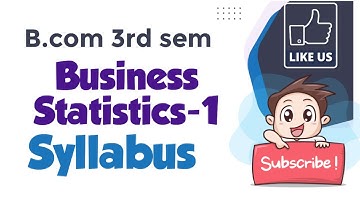 Syllabus, B.com 3e semester, Bedrijfsstatistieken-1, Karnataka University Boards 2025-26
