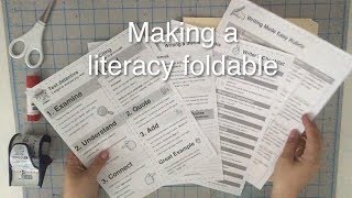 Making a comprehensive student literacy skills foldable