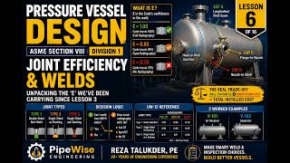Pressure Vessel Design ASME Section VIII Division 1 Lesson 6 - Joint Efficiency Welds