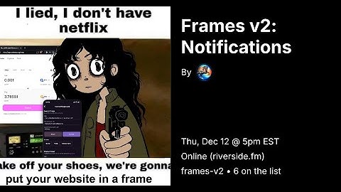 Farcaster Frames v2: Notifications