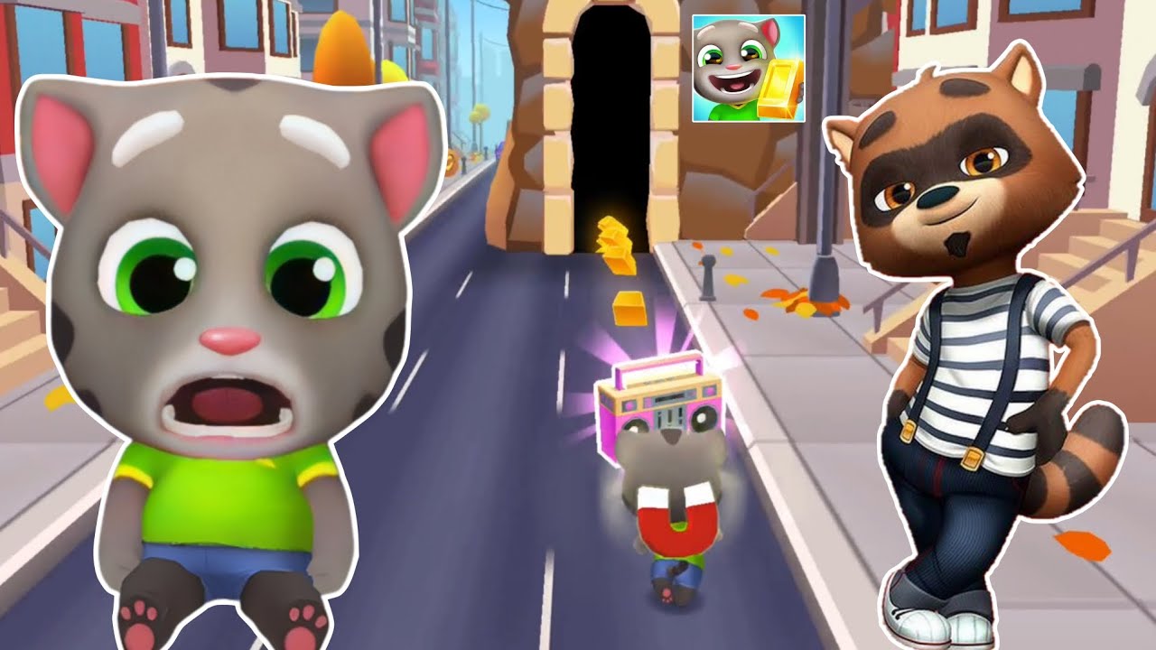 Talking Tom Gold Run Talking Tom Vs Roy Raccoon Talking Tom Running