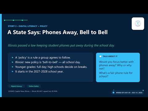 Grade 3-5: Type an idea and get a game, kids code with words, and phones go away at school! 🌐