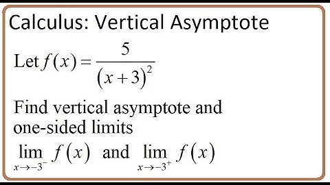 Calculus (video 023): One-Sided Limits and Vertical Asymptote (part 2)