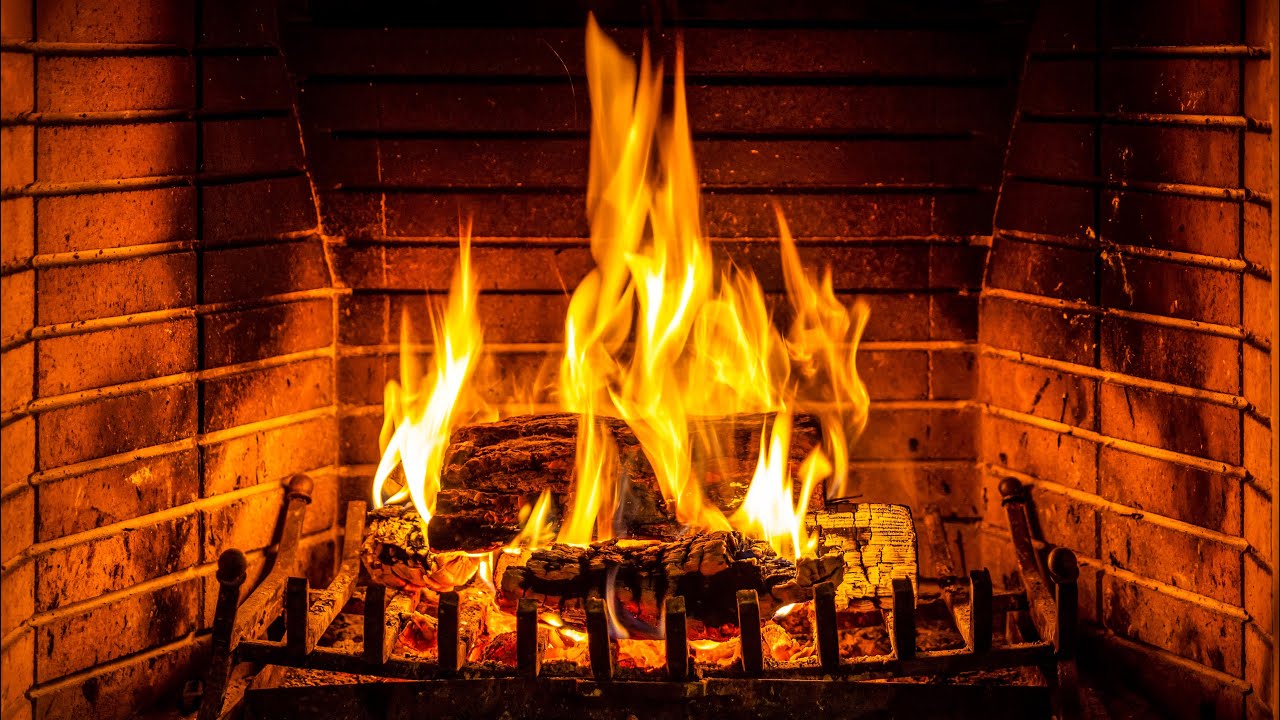 Fireplace 24 HOURS  Burning Fireplace  Crackling Fire Sounds NO Music