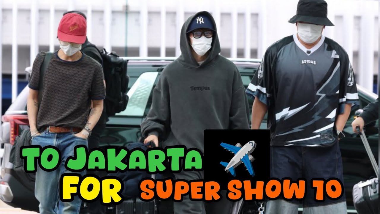 Super Junior at Incheon Airport ✈️ Heading to Jakarta for SUPER SHOW 10!