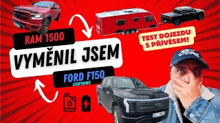 Vyměnil benzínový za elektrický!5.7hemi V8 za elektrické auto . Ford F150 lightning místo Ram 1500