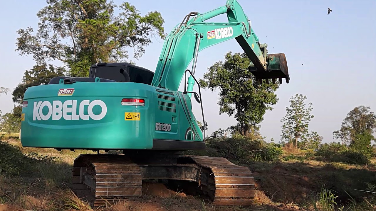 รีวิว  รถขุด เคลียริ่งต้นไม้ kobelco sk200-10 จัดจริงๆ ตอนที่ 4 EP.3881
