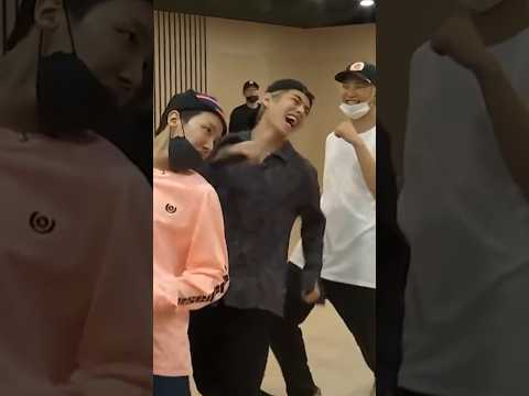 BTS having lots of fun during the practice
