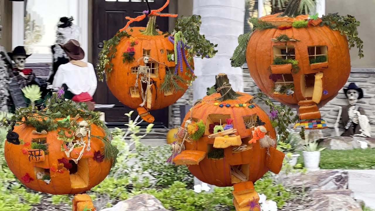 Halloween Outdoor Decorations 2021. Pumpkin Haunted Houses YouTube