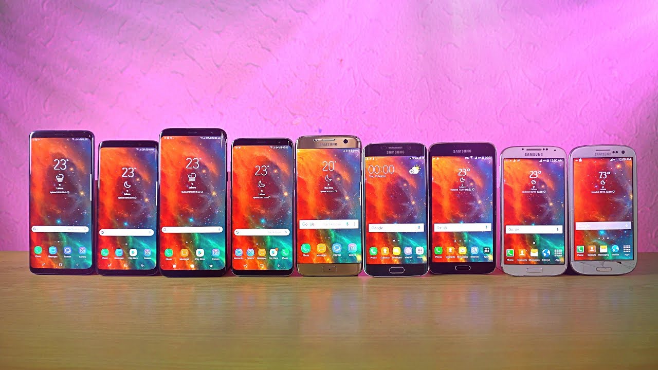 Samsung Galaxy S9 Vs S8 Vs S7 Vs S6 Vs S5 Vs S4 Vs S3 Speed Test 2018 Youtube