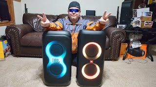 JBL Partybox Stage 320 vs 310 🥳 A Family Feud! Battery Powered🔋Bluetooth Party Speakers Face-Off🤬