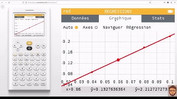 Nuage de points et régression linéaire avec une calculatrice Numworks