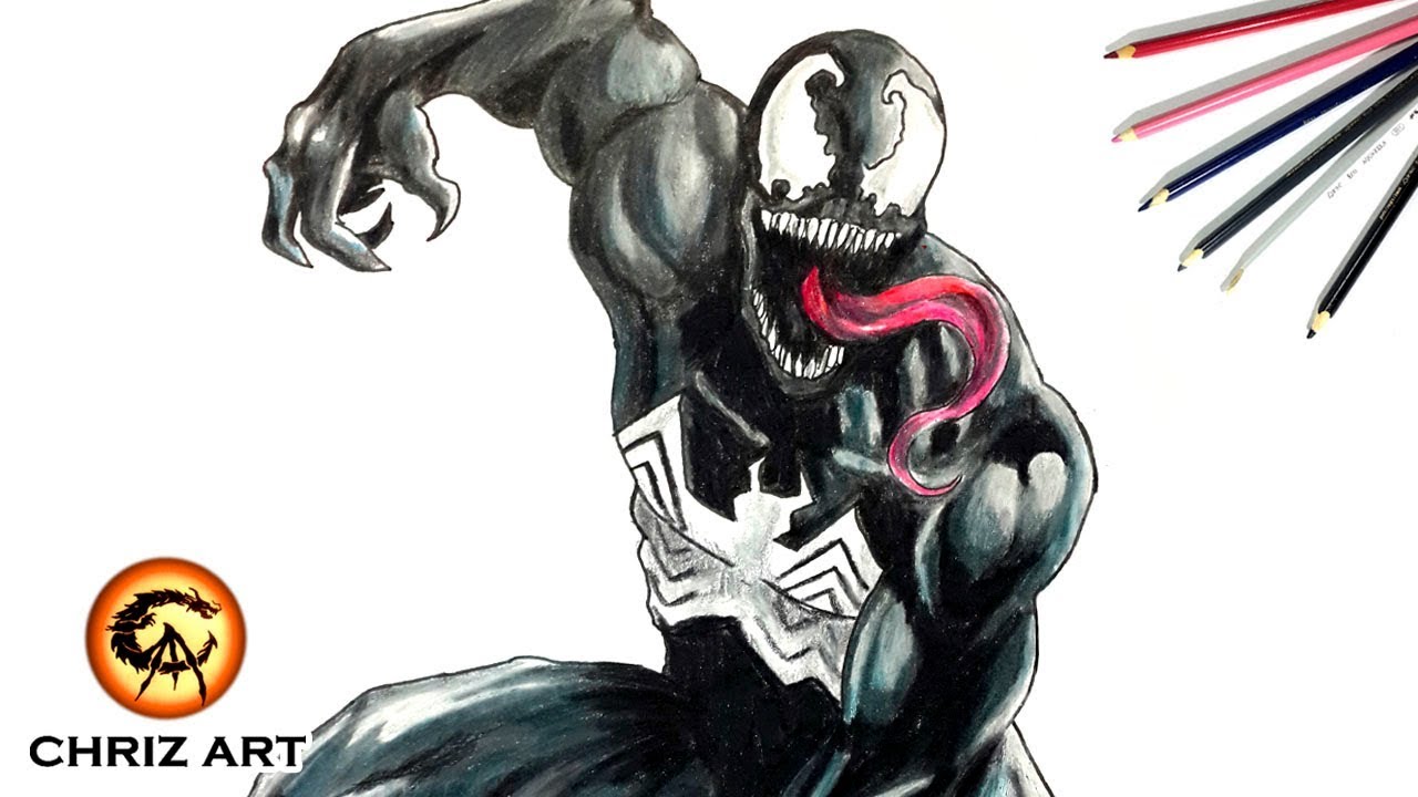 Como dibujar a VENOM MARVEL How to draw VENOM | CHRIZ ART - thptnganamst.edu.vn