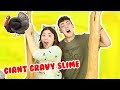 THANKSGIVING SLIME | GIANT GRAVY SLIME MADE WITH GRAVY POWDER | Slimeatory #205