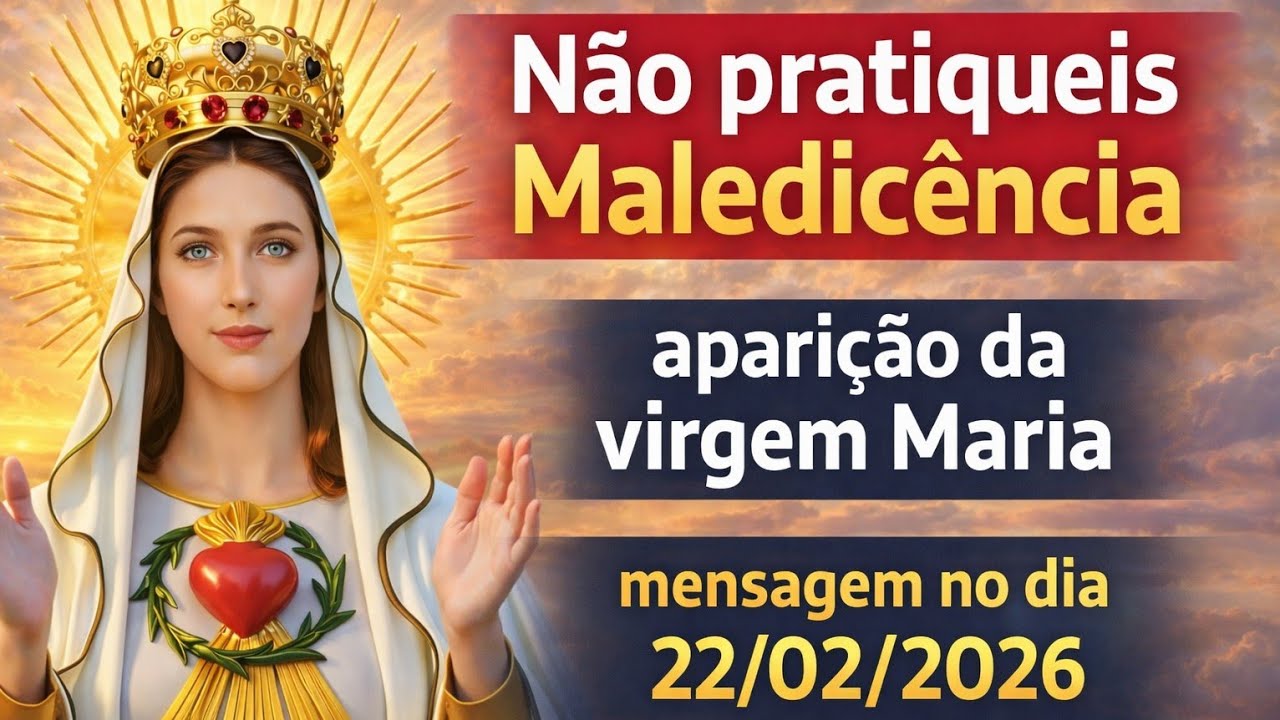 ⚠️22/02/2026 Mensagem da Virgem Maria , Não pratiqueis Maledicência- aparições de jacarei SP