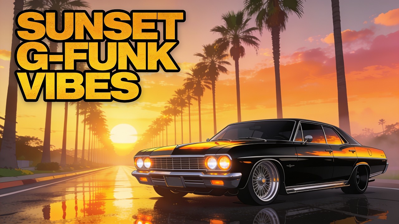 🌴 West Coast Sunset Ride 🌅 G-Funk R&B Mix | Chrome Wheels & Laid