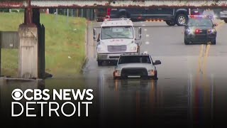 Wayne Road reopens after storms cause flash flooding in Romulus