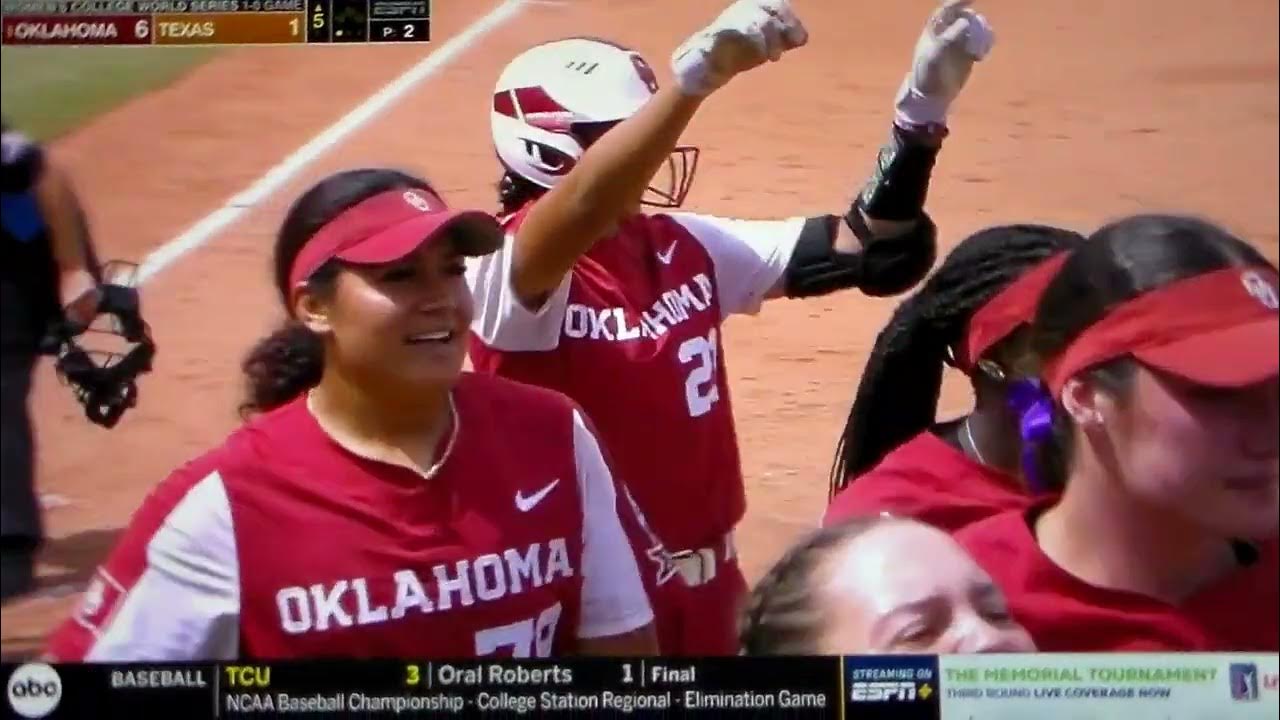 Oklahoma softball's Tiare Jennings hits 26th home run of year vs. Texas
