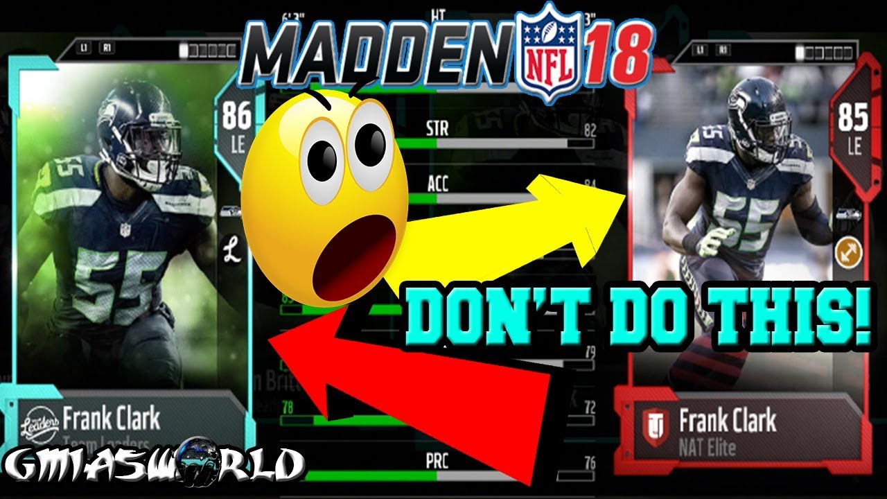 Madden 18 Tips: DON'T MAKE THIS MISTAKE CHOOSING YOUR 86 OVR TEAM LEADER IN MUT 18 Gameplay