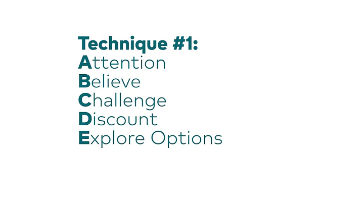 Reducing anxiety with thought challenging