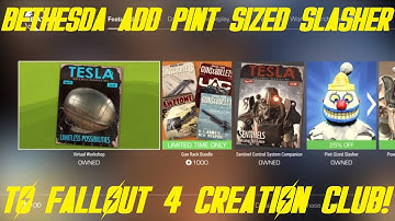 Bethesda Adds Pint Sized Slasher Back To Featured Page! Fallout 4 Creation Club!!!