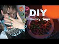 DIY Chunky Rings! Instagram and Pinterest Clay Jewellery (Easy)