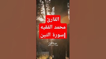 القارئ محمد الفقيه |سورة التين