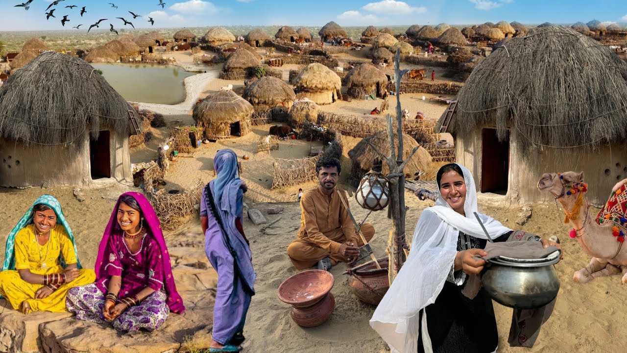 Cholistan Desert Life Full Day Routine || Last Village Of India Pakistan || Village Women Cooking