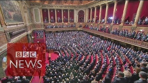 French parliament sings La Marseillaise  - BBC News