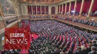 French parliament sings La Marseillaise  - BBC News