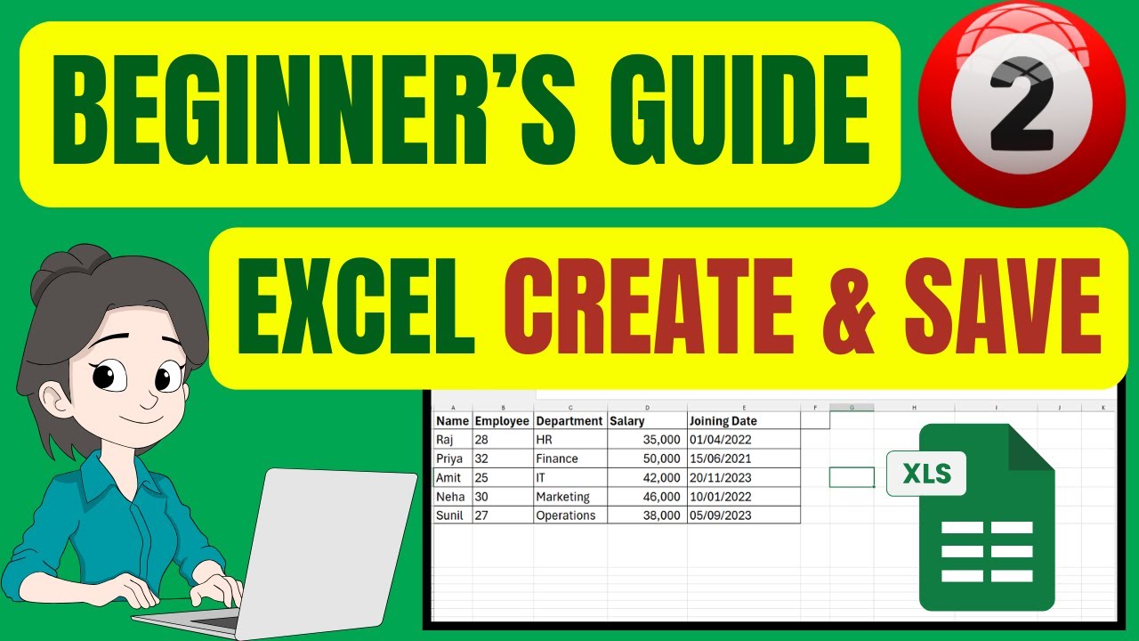 How to Create and Save an Excel Workbook | Excel for Beginners - YouTube
