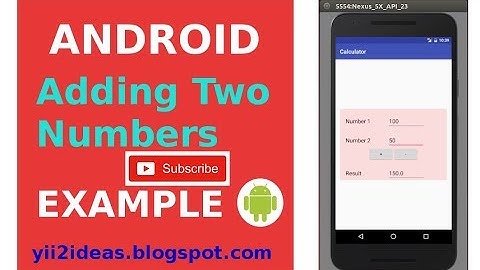 Android App adding two numbers