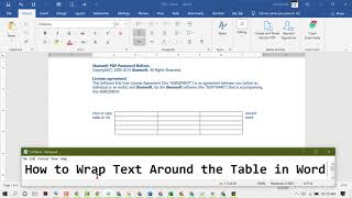 How to Wrap Text Around the Table in Word