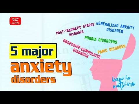 5 major anxiety disorders |generalized anxiety disorder |panic disorder |OCD |phobia disorder |PTSD