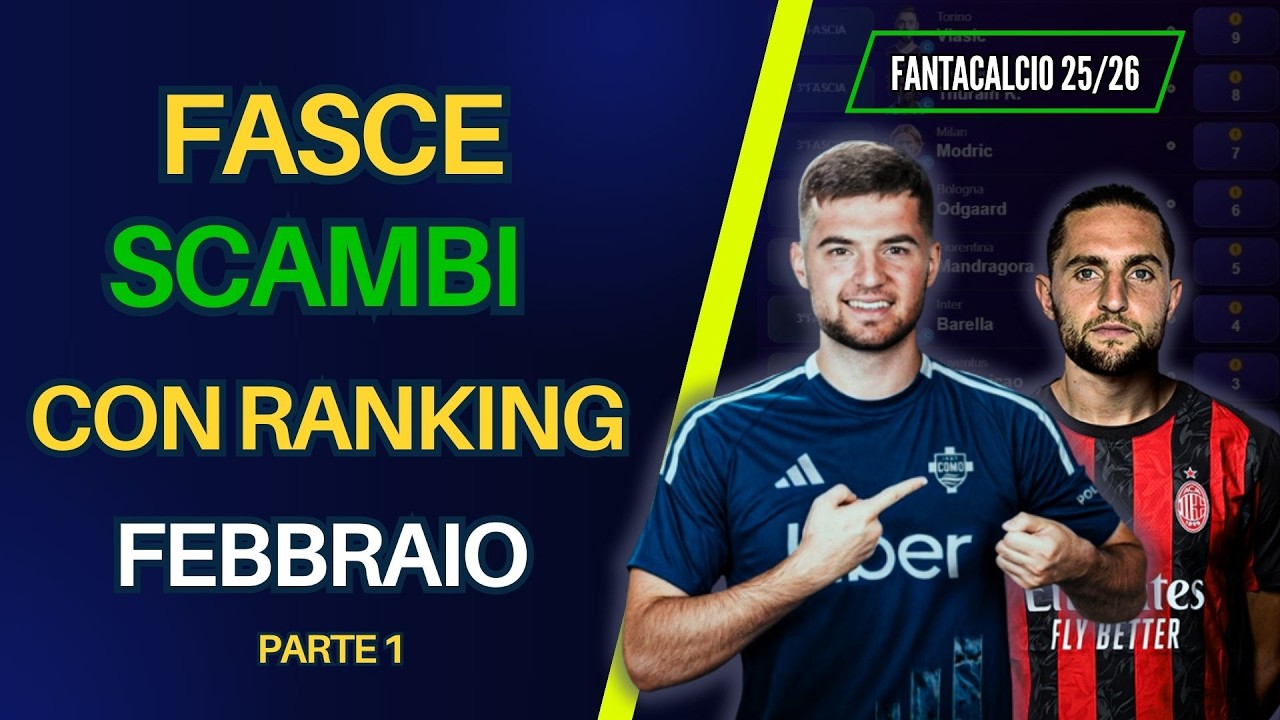 FASCE SCAMBI FANTACALCIO con RANKING - Portieri Difensori Centrocampisti - NOMI CONSIGLIATI