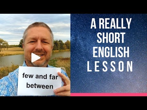 Meaning Of Few And Far Between - A Really Short English Lesson With Subtitles