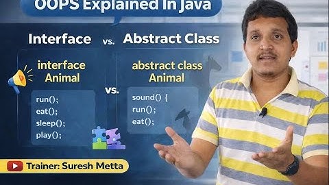 OOPS Explained in Java | Interface vs Abstract Class with Real Examples|Suresh Metta|