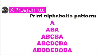 Print alphabetic pattern in C programming #25 || Triangular pattern problem