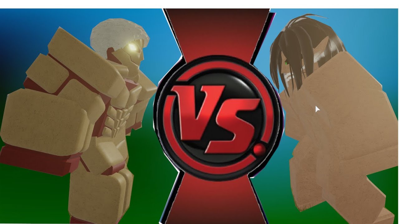 ROBLOX AOT Armored Titan Vs Attack Titan YouTube 