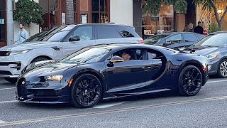 Beverly Hills Car Spotting! Bugatti Chiron, Lamborghini Aventador SVJ, Ferrari 812 Superfast!