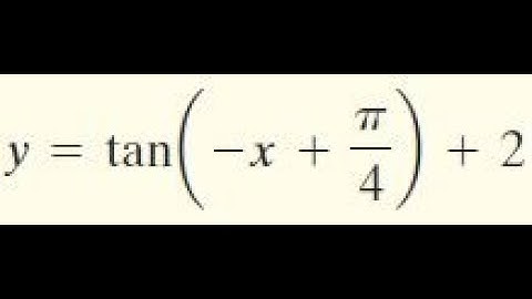 graph y = tan(-x + pi/4) + 2