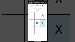 tic tac toe game using javascript in mobile screenshot 1