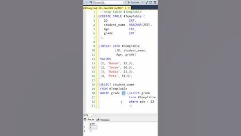 Vid 10 - Sub-Query using "IN" based on results of another SQL Statement. SQL Server. #shorts
